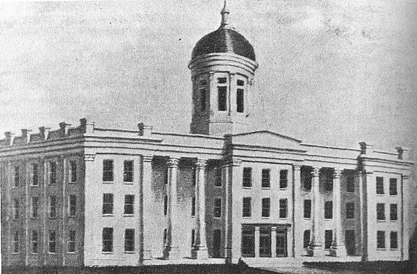 Cumberland University c.1858. Burned during the American Civil War.
