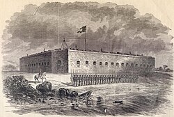 Fort Pulaski used as Confederate prison camp from 1861 to 1862 Fort Pulaski Civil War.jpg