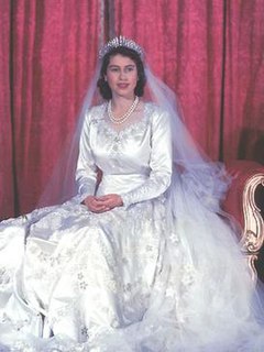 Wedding dress of Princess Elizabeth of the United Kingdom Dress worn by Princess Elizabeth at her wedding to Philip Mountbatten in 1947