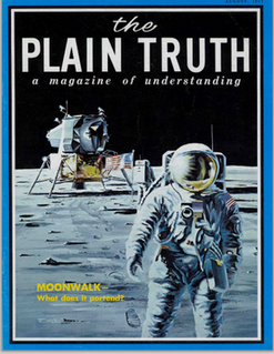 The Plain Truth was a free-of-charge monthly magazine, first published in 1934 by Herbert W. Armstrong, founder of The Radio Church of God, which he later named The Worldwide Church of God (WCG). The magazine, subtitled as The Plain Truth: a magazine of understanding, gradually developed into an international, free-of-charge news magazine, sponsored by the WCG church membership. The magazine's messages often centered on the pseudo-scientific doctrine of British Israelism, the belief that the early inhabitants of the British Isles, and hence their descendants, were actually descendants of the Ten Lost Tribes of Israel.