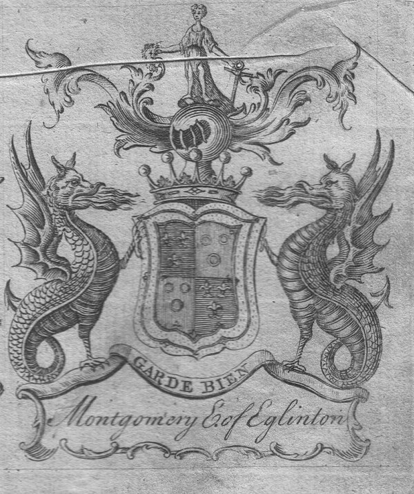 The 1764 coat of arms of Alexander Montgomerie, 10th Earl of Eglinton