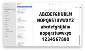 Font Book 5.0 under OS X Yosemite