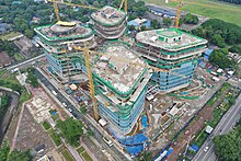 Building under construction as of 2023. New Senate Building construction 2.jpg