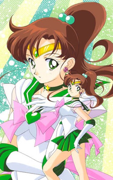 Makoto in her Super Sailor Jupiter form as seen in Season 4 of the 1990s anime.