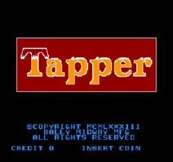 Tapper title screen