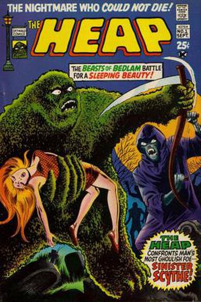 Skywald's The Heap #1 (Sept. 1971): Cover art by Tom Sutton and Jack Abel.