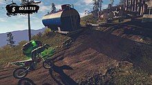 In Trials Evolution the player controls a rider trying to traverse an obstacle course on a bike heavily influenced by physics. Trials-evolution-e3.jpg