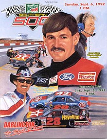 1992 Southern 500 program cover