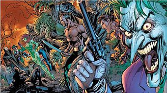 A gathering of Batman's foes. Art by Jim Lee. Batmanfoes.jpg