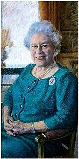 <i>Her Majesty Queen Elizabeth II – An 80th Birthday Portrait</i> 2005 oil painting of Queen Elizabeth II