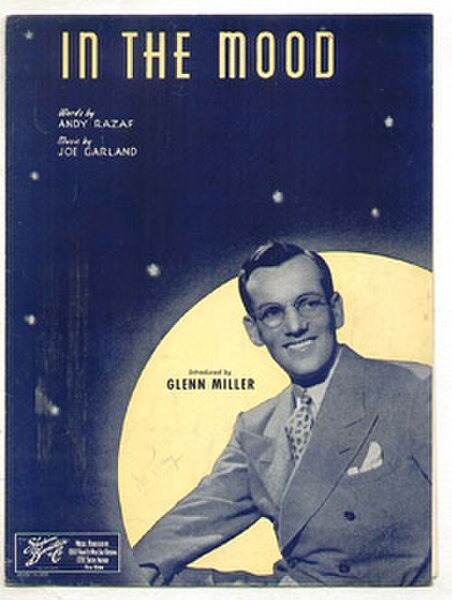 1939 sheet music cover, "Introduced by Glenn Miller", Shapiro, Bernstein, and Co., New York