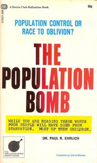 <i>The Population Bomb</i> best-selling book written by Paul R. Ehrlich and Anne Ehrlich