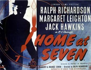 <i>Home at Seven</i> (film) 1952 film by Ralph Richardson