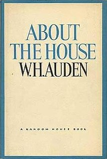 <i>About the House</i> 1965 book of poems by W. H. Auden