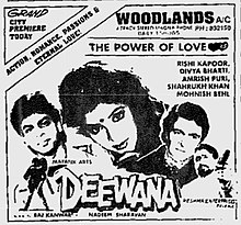 Affiche promotionnelle de Deewana (film de 1992).jpg