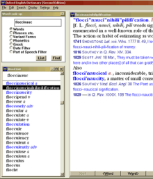 A screenshot of the first version of the OED second edition CD-ROM software. OED2-CD-1.png