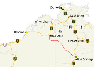 Tanami Road road in the Northern Territory and Western Australia