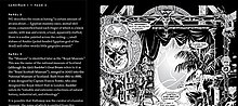 The Annotated editions contain full size reproductions of the comic in black-and-white, with Klinger's annotations on wide margins next to each page. The Annotated Sandman Vol. 1, Special Sneak Preview Panel.jpg