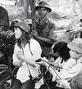 Jane Fonda on the NVA anti-aircraft gun Hanoi Jane.jpg