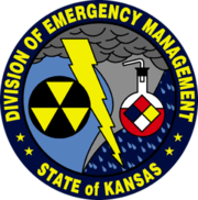 The logo of the Kansas Division of Emergency Management Kansas Division of Emergency Management logo.png