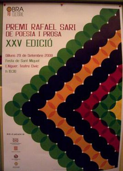 Poster for the Premi Rafael Sari 2008