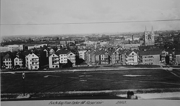 View from top of Parker Hill, 1910