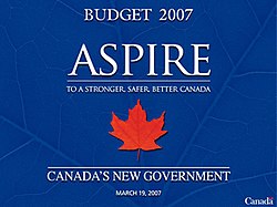 Логотип федерального бюджета Канады на 2007 год. Jpg
