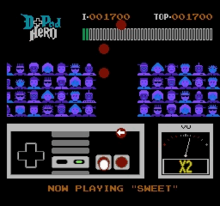 In D-Pad Hero player use buttons on the controller to hit falling notes in sync with music. D-Pad Hero-1.png