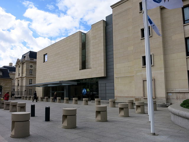 The main entrance to the OECD Conference Centre in Paris