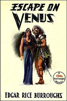 Melarikan diri di Venus Burroughs cover.jpg