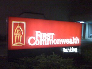 First Commonwealth branch in downtown New Castle, Pennsylvania. FirstCommonwealthBank.jpg