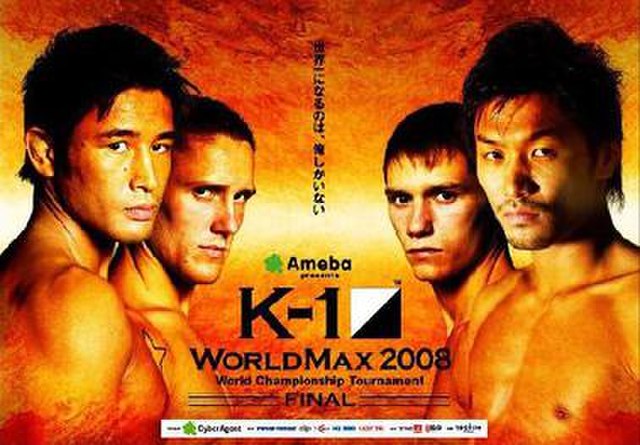 The poster for K-1 World MAX 2008 World Championship Tournament Final
