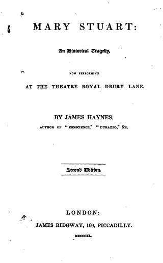 <i>Mary Stuart</i> (Haynes play) 1840 play