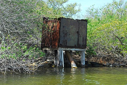 Remains of C-34 impoundment pump house. Remains of C-34 impoundment pump house.jpg