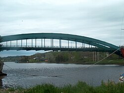 The old East River Bridge in June 2008, which was built in 1956 and demolished in 2016.