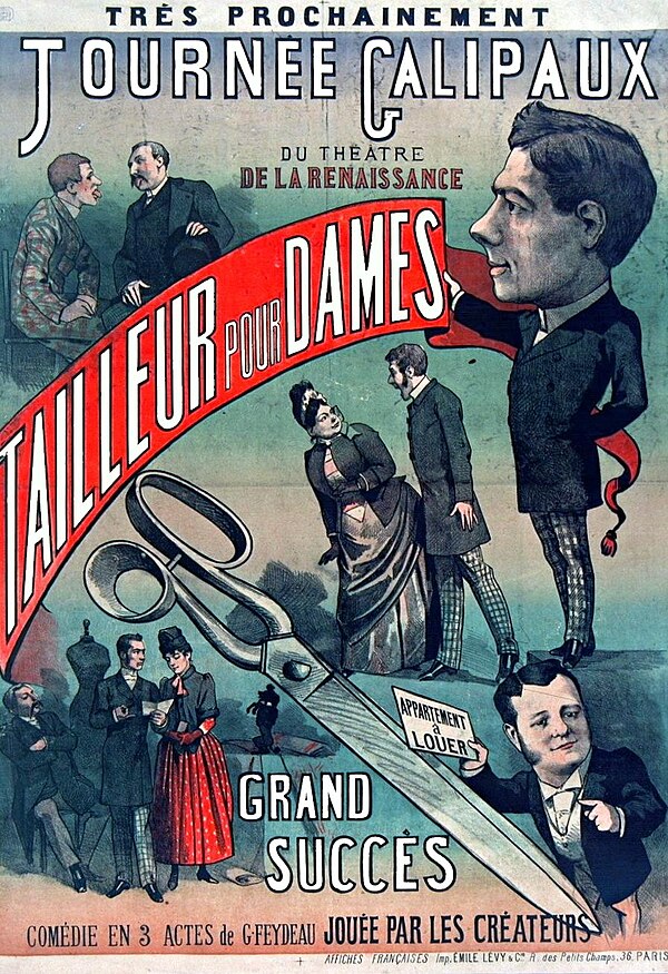 Poster for 1887 revival of Tailleur pour dames