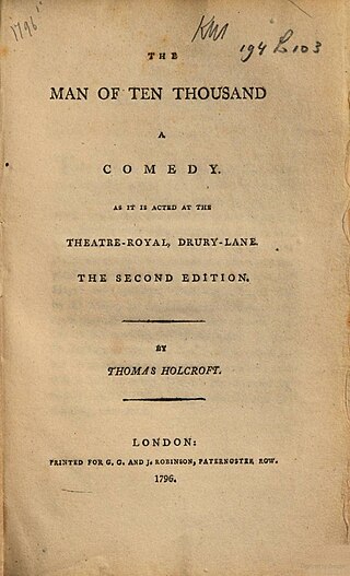 <i>The Man of Ten Thousand</i> 1796 play
