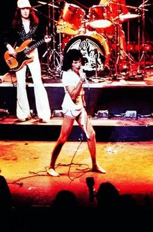 Queen performing live during their 1975 "A Night at the Opera" tour A Night at the Opera tour picture.jpg