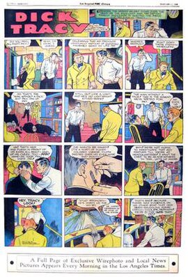 Chester Gould's Dick Tracy vs. "the Blank" (January 2, 1938)