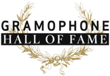 Gramophone Hall of Fame logo over a laurel wreath emblem