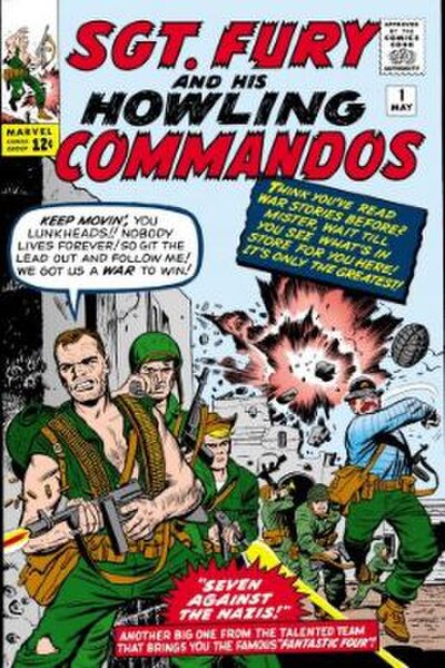 Sgt. Fury and his Howling Commandos #1 (May 1963). Cover art by Jack Kirby and Dick Ayers.