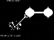 Splash screen from the TRS-80 version