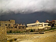 Heavy Rainy Clouds over Larkana during the wet spell of September 2011 Supercell-best.JPG