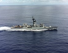 Ouellet underway in 1987 USS Ouellet FF-1077.jpg
