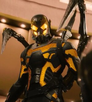 Corey Stoll as Yellowjacket as depicted in the film Ant-Man (2015).