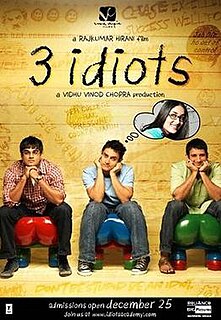 <i>3 Idiots</i> 2009 Indian Hindi film by Rajkumar Hirani