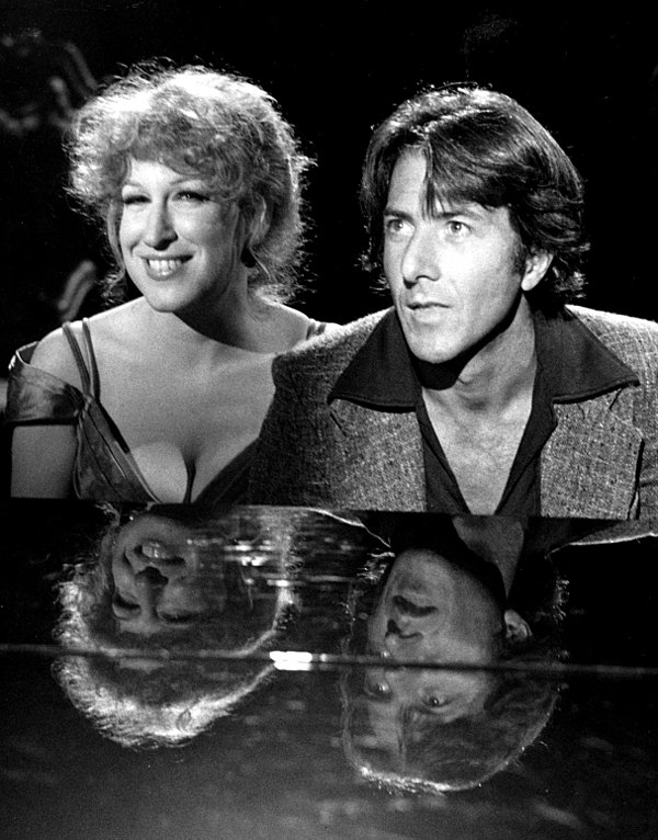 Midler with Dustin Hoffman on Bette Midler TV special (1977)