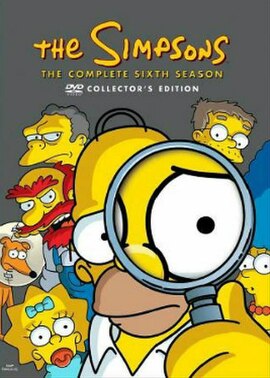 DVD cover featuring Homer Simpson, Maggie Simpson, Marge Simpson, Groundskeeper Willie, Santa's Little Helper, Moe Szyslak and Waylon Smithers