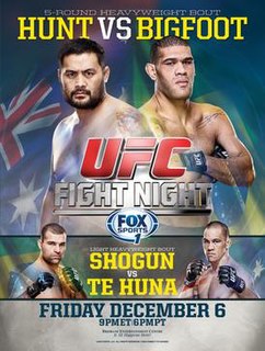 UFC Fight Night: Hunt vs. Bigfoot UFC mixed martial arts event in 2013