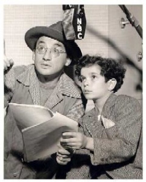 Arch Oboler with actor Tommy Cook (c. 1940)